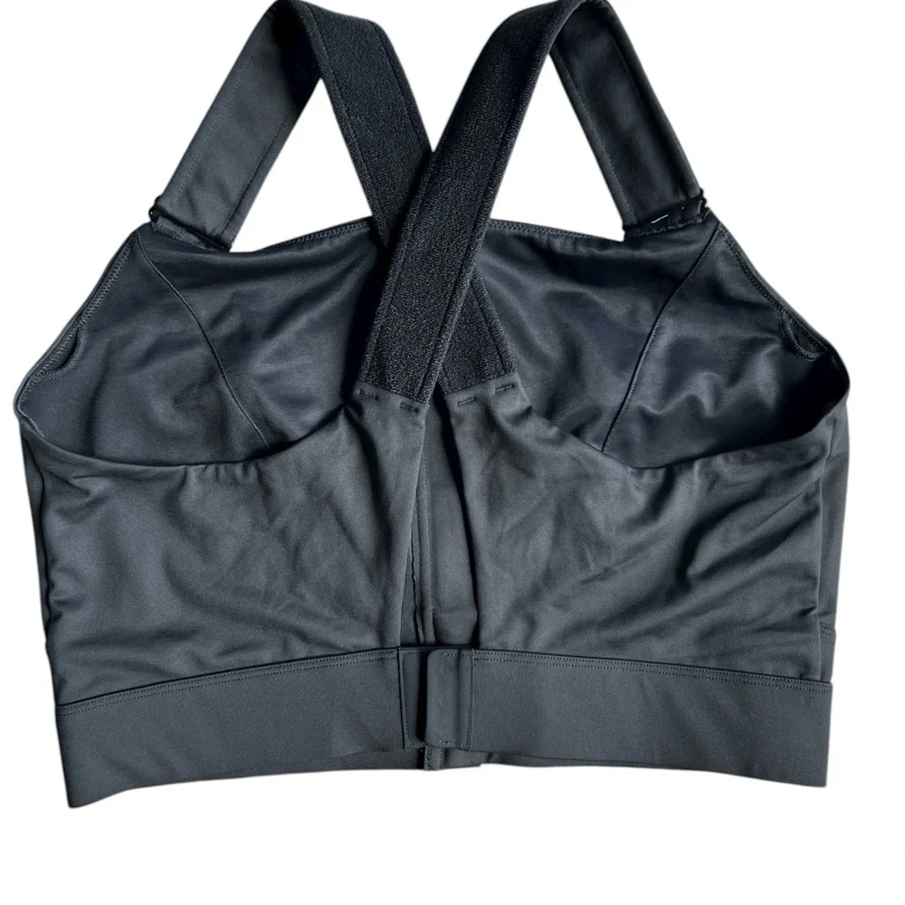 VFUS high impact sports bra adjustable strap racerback front zipper Sz XL